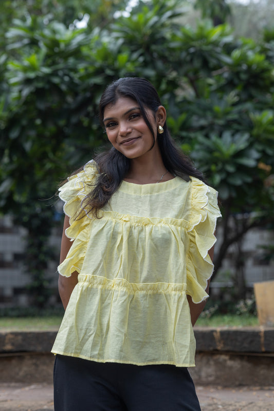 Lemon Ruffle Dream Top