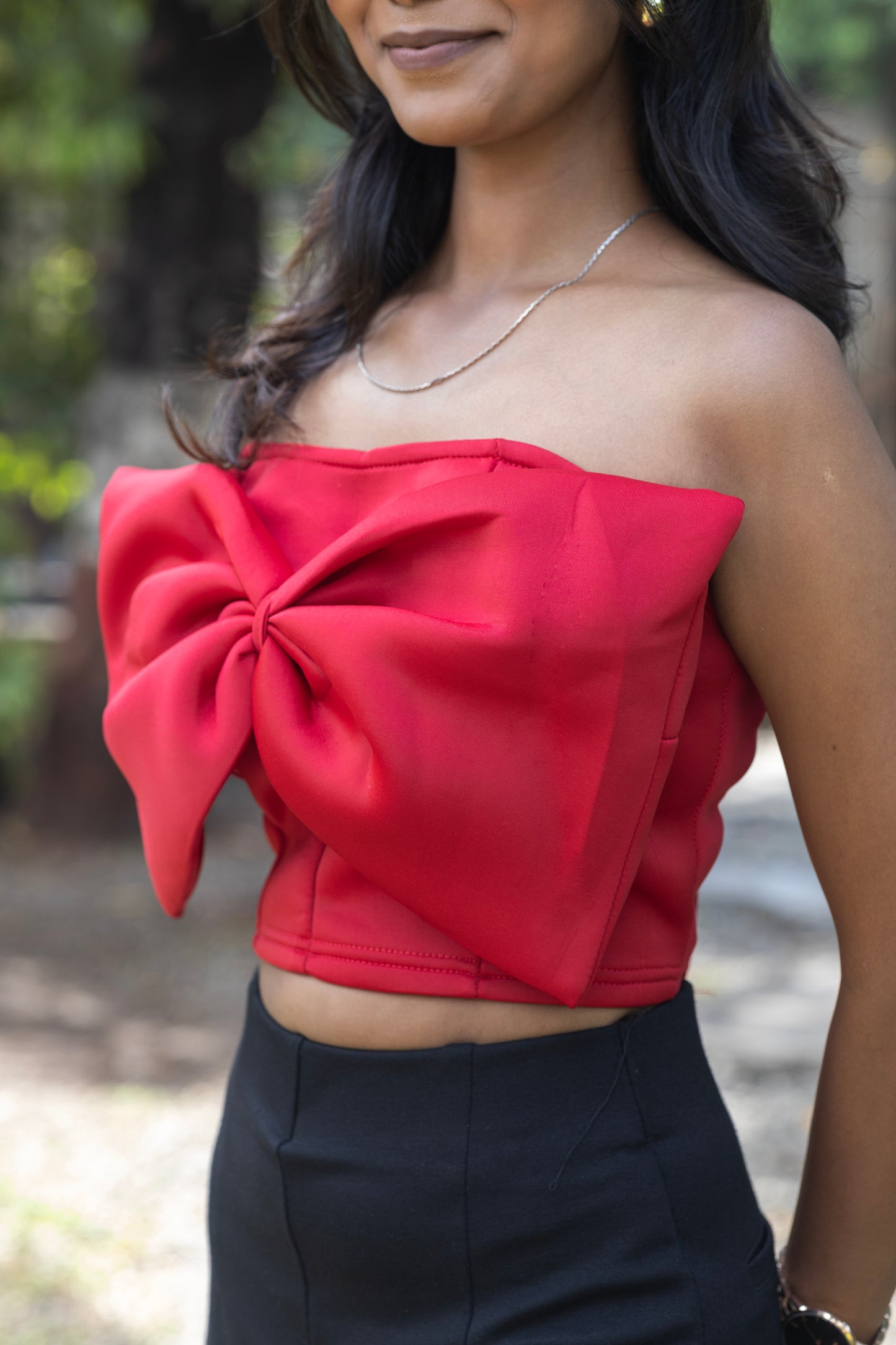 Bow Drama Crop Top