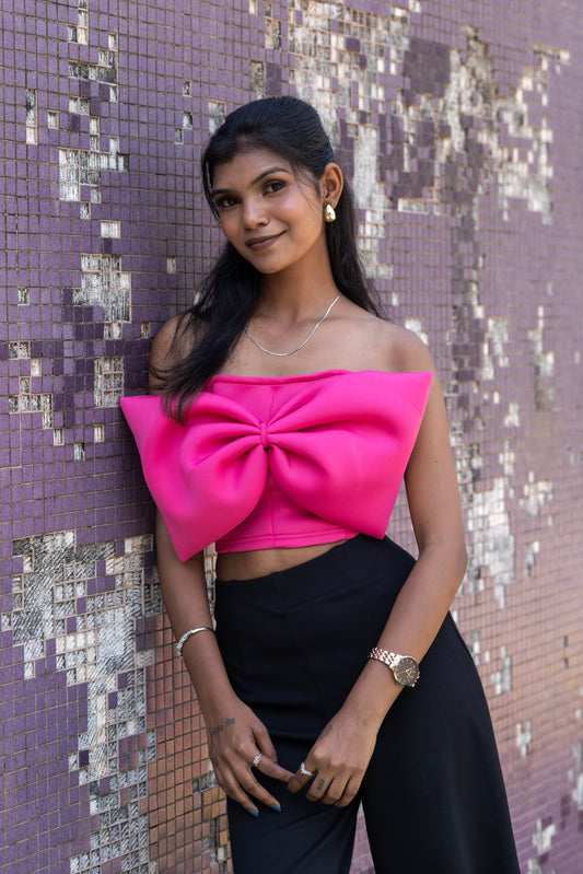 Bow Drama Crop Top