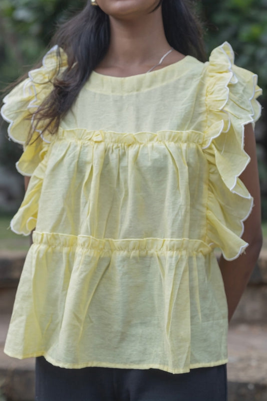 Lemon Ruffle Dream Top